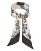 &quot;manipuri Butterfly And Floral Print Twilly Scarf&quot;