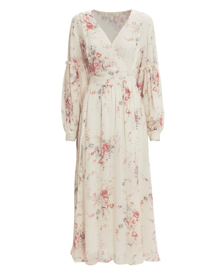 Love Shack Fancy Loveshackfancy Leah Floral Dress White/floral P
