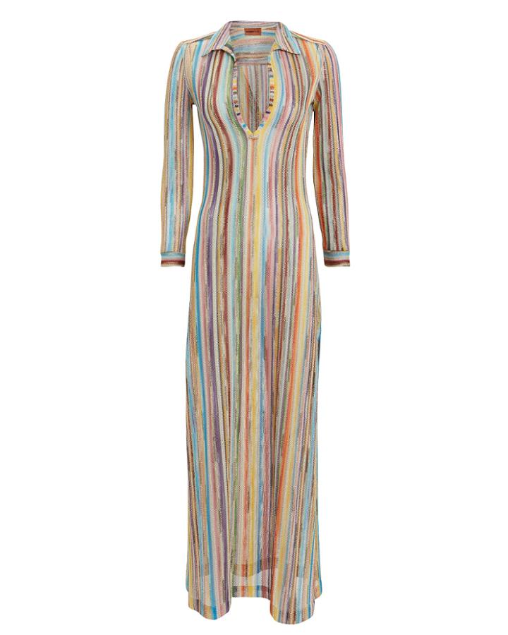 Missoni Mare Stripe Maxi Cover Up Rainbow/stripes 42