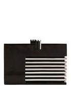 Nathalie Trad Stainless Steel/black Resin Clutch