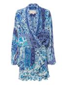 Rococo Sand Labyrinth Mini Dress Blue-med P