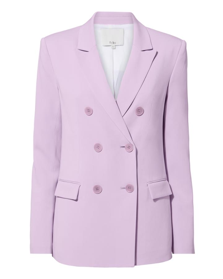 Tibi Steward Lavender Blazer Purple-lt Zero