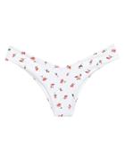 Onia Delila Rose Print Bikini Bottom White/rose Print P