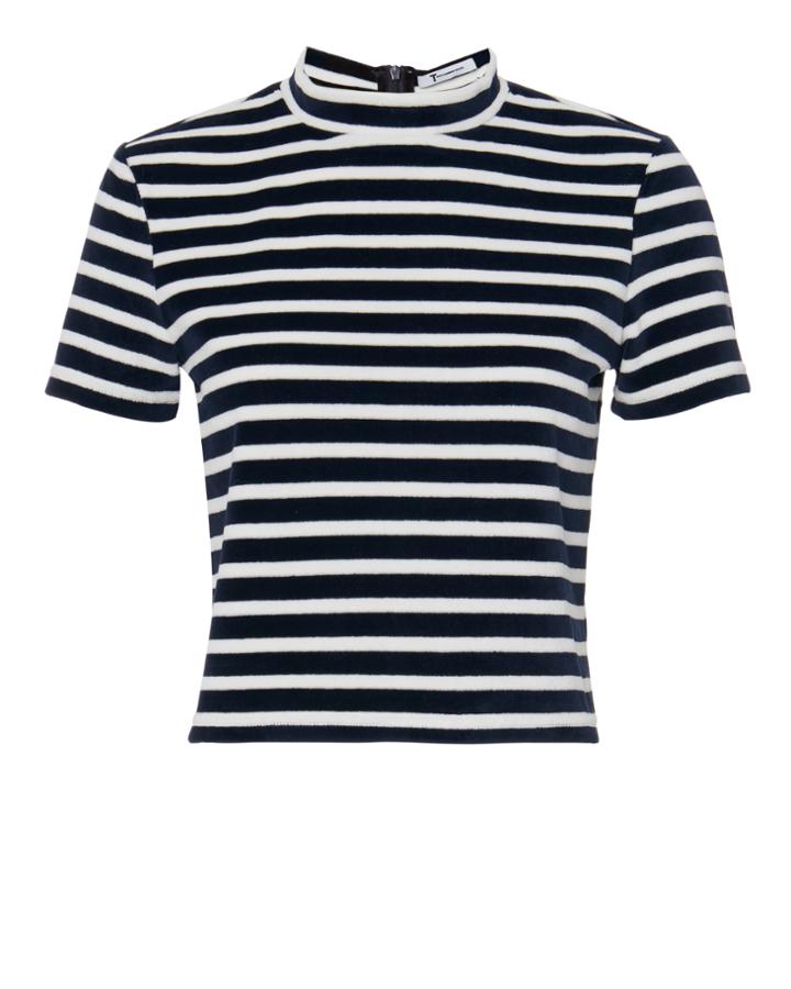 T By Alexander Wang Velvet Mock Neck T-shirt