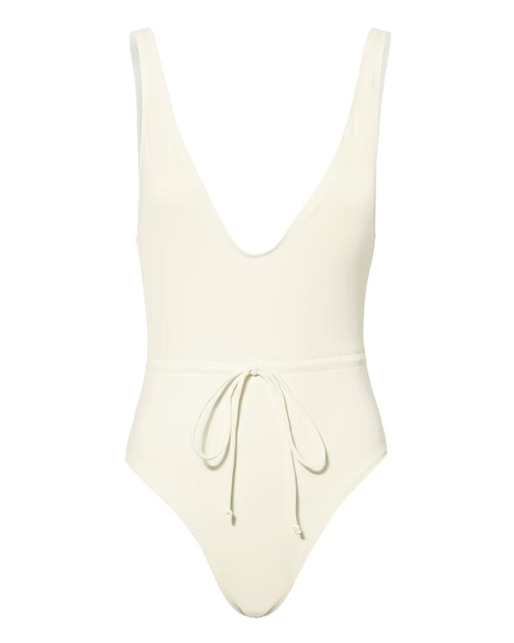 Solid & Striped The Michelle Tie One Piece Swimsuit White M