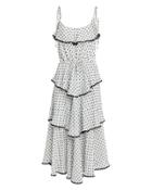 Lover Polka Dot Midi Dress White/black 4
