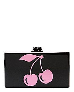 Edie Parker Jean Pink Cherry Glitter Clutch