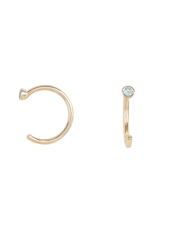 Ariel Gordon Jewelry Ariel Gordon Dual Birthstone Dust Hoops Gold 1size