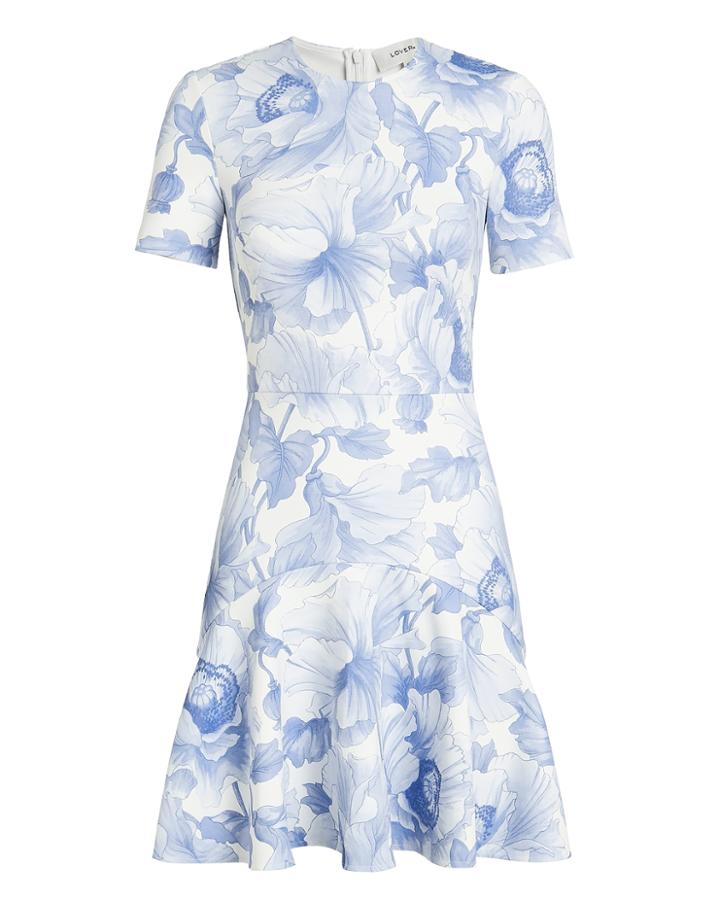 Lover Fleur Flip Mini Dress White/blue 2
