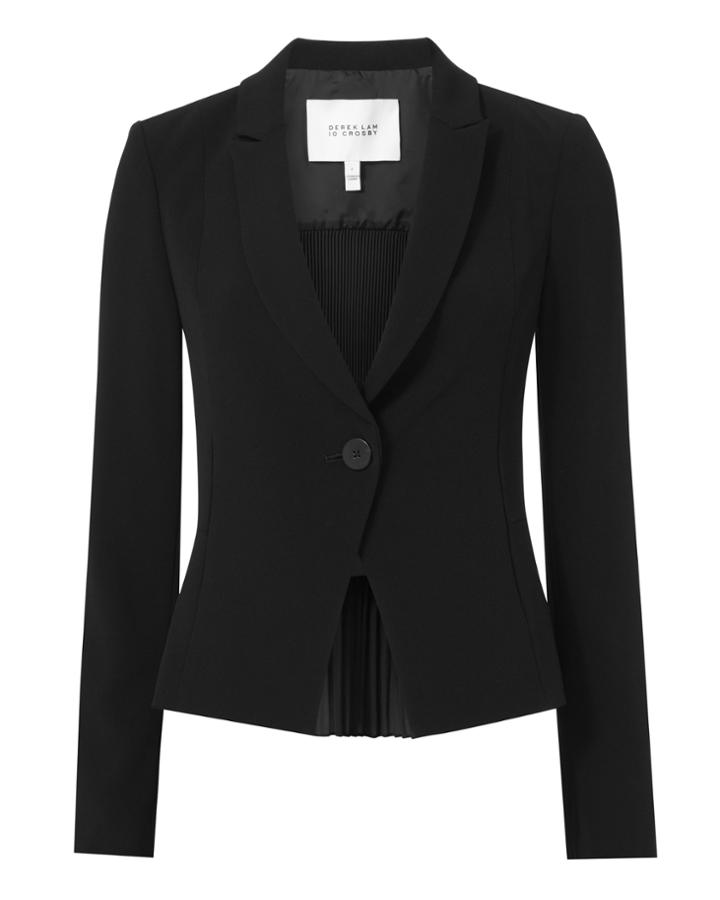 Derek Lam 10 Crosby Black Crepe Fluid Blazer Black 2