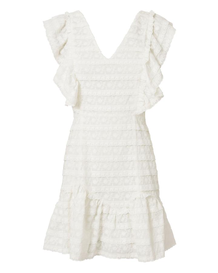 Love Shack Fancy Loveshackfancy Alanis Lace Mini Dress Ivory 6