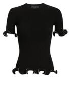 Alexander Wang Ruffled Zip Top Black P
