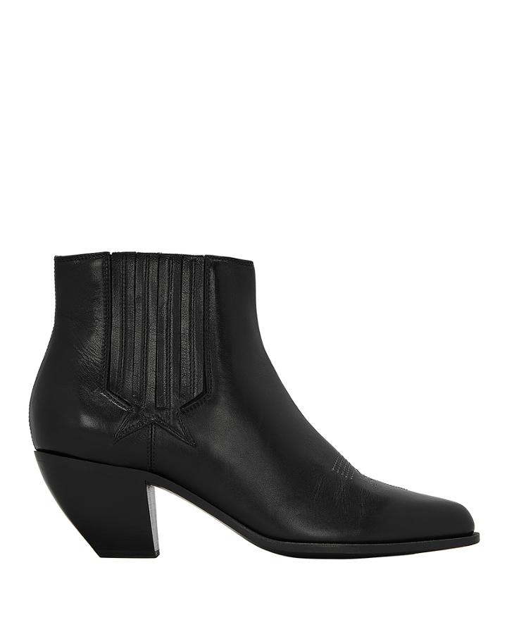 Golden Goose Sunset Leather Booties Black 39