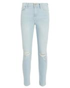 Frame Le High Skinny Cropped Jeans Light Blue Denim 25