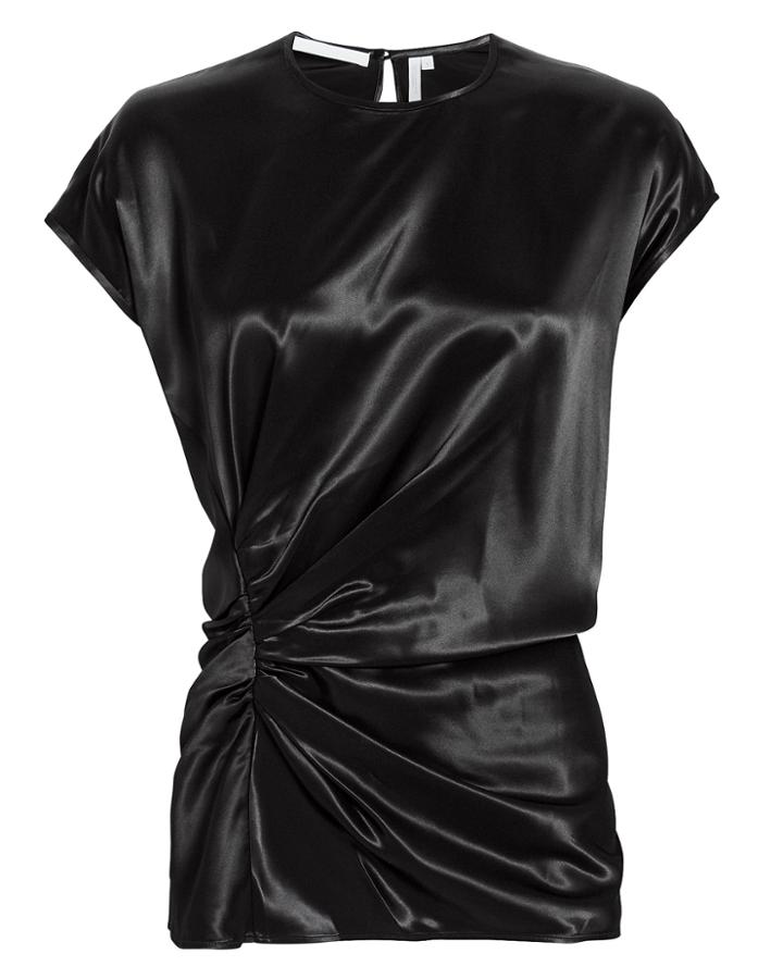Helmut Lang Black Draped Top Black S