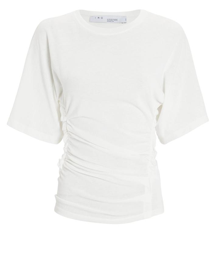 Iro Ruched Wide Sleeve T-shirt White M