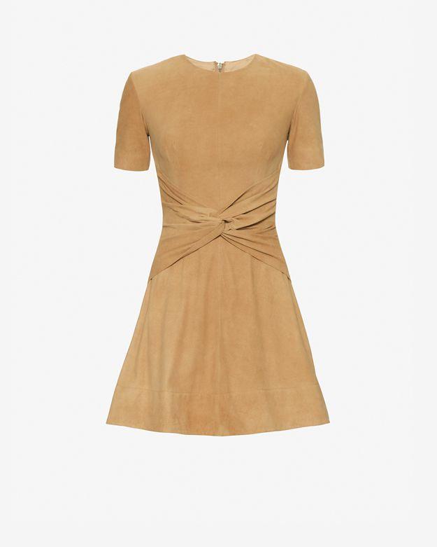 Lover Lando Front Knot Suede Dress