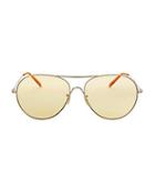 Oliver Peoples Rockmore Aviator Sunglasses