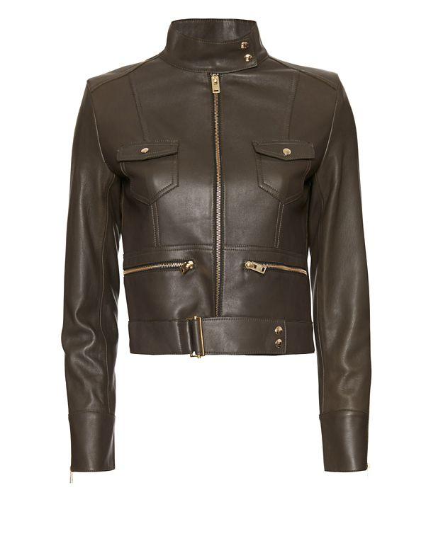 Iro Exclusive Broome Safari Leather Jacket: Olive