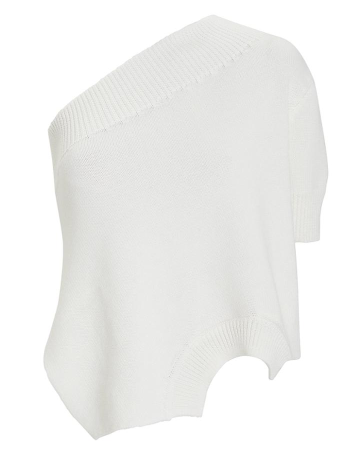 Monse Cold Shoulder Handkerchief Ivory Top Ivory/navy P