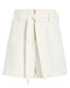 Exclusive For Intermix Intermix Gracie Paperbag Shorts Ivory Zero