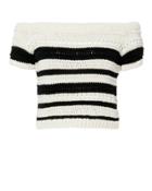 Exclusive For Intermix Intermix Yulani Off Shoulder Knit Top Blk/wht P