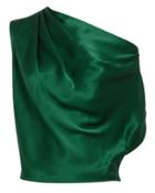 Michelle Mason Emerald Off Shoulder Blouse Green 2
