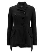 Proenza Schouler Asymmetrical Hem Tweed Blazer Black 2