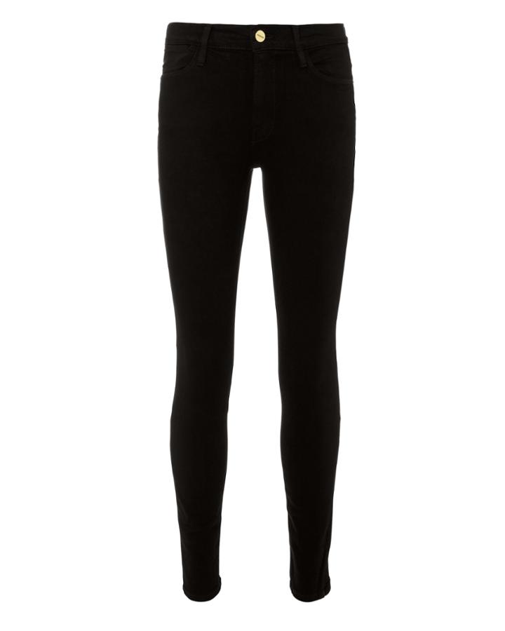 Frame Le High Skinny Black Jeans Black 25