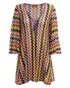 Missoni Mare Chevron Short Cover-up Purple/yellow/orange 42