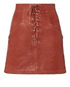A.l.c. Leather Lace-up Mini Skirt