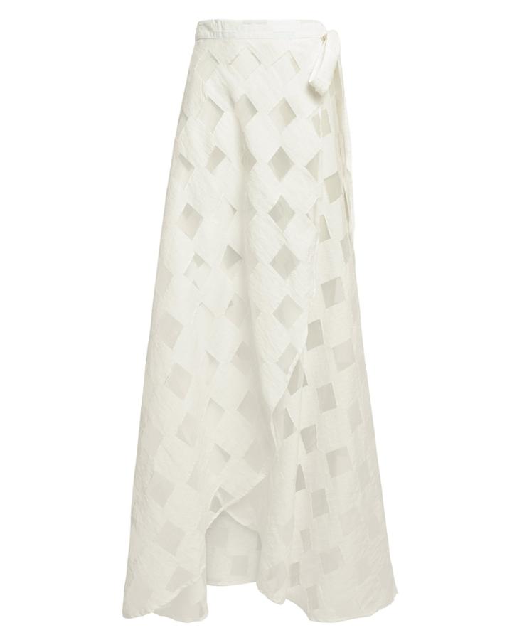 Onia Amanda Wrap Skirt White M