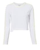 3.1 Phillip Lim Button-embellished Cropped T-shirt White S