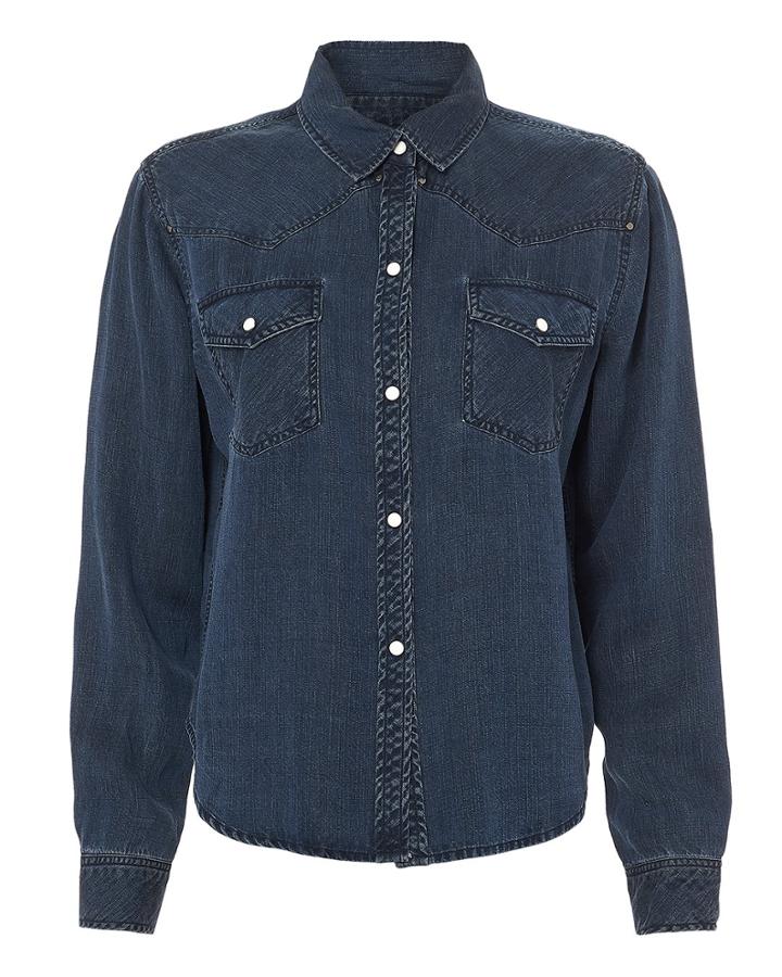 Rails Remi Western-inspired Denim Shirt Denim-drk P