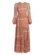 Zimmermann Ninety-six Paisley Maxi Dress Rust Zero