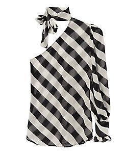 Redemption One Shoulder Neck Tie Blouse
