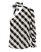 Redemption One Shoulder Neck Tie Blouse
