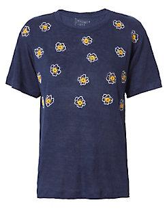 Bannerday Embroidered Poppy Tee