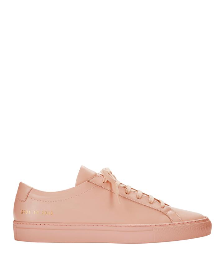 Common Projects Achilles Pink Leather Sneakers Pink 36