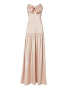 Caroline Constas Strapless Bustier Dress Gold 2 P