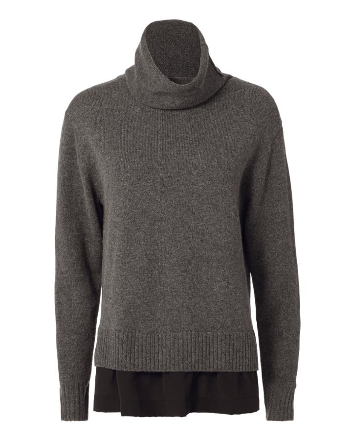 Joseph Silk Trim Cashwool Sweater