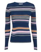 Frame Panel Striped Ribbed Blue Sweater Blue/stripe M