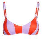 Solid & Striped Rachel Bikini Top Lavender/red M