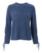 3.1 Phillip Lim Laced Cuffs Pullover Blue-med S