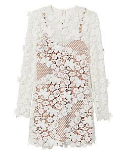 Self-portrait 3d Lace Mini Dress