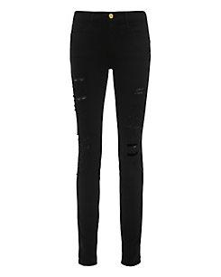 Frame Le Color Rip Noir Skinny Jeans