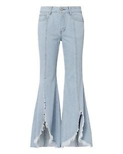 Sjyp Front Split Flare Leg Jeans