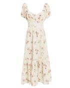 Love Shack Fancy Loveshackfancy Angie Floral Maxi Dress Ivory/rose Print 2