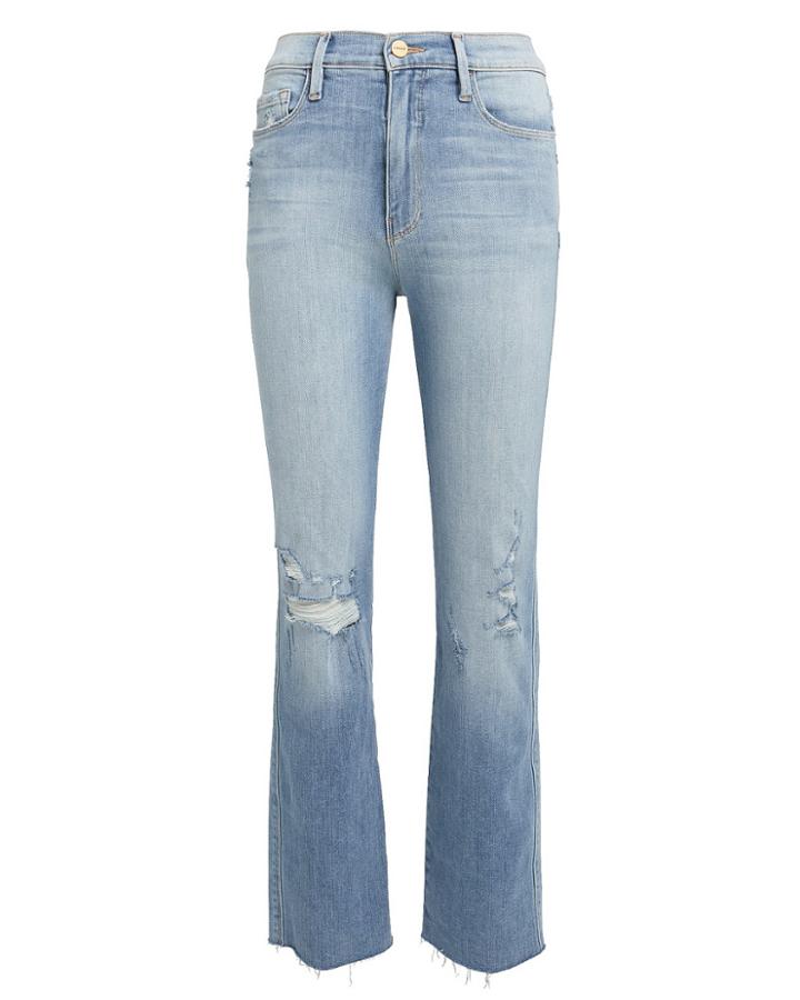 Frame Le Sylvie Raw Edge Jeans Light Blue Denim 30