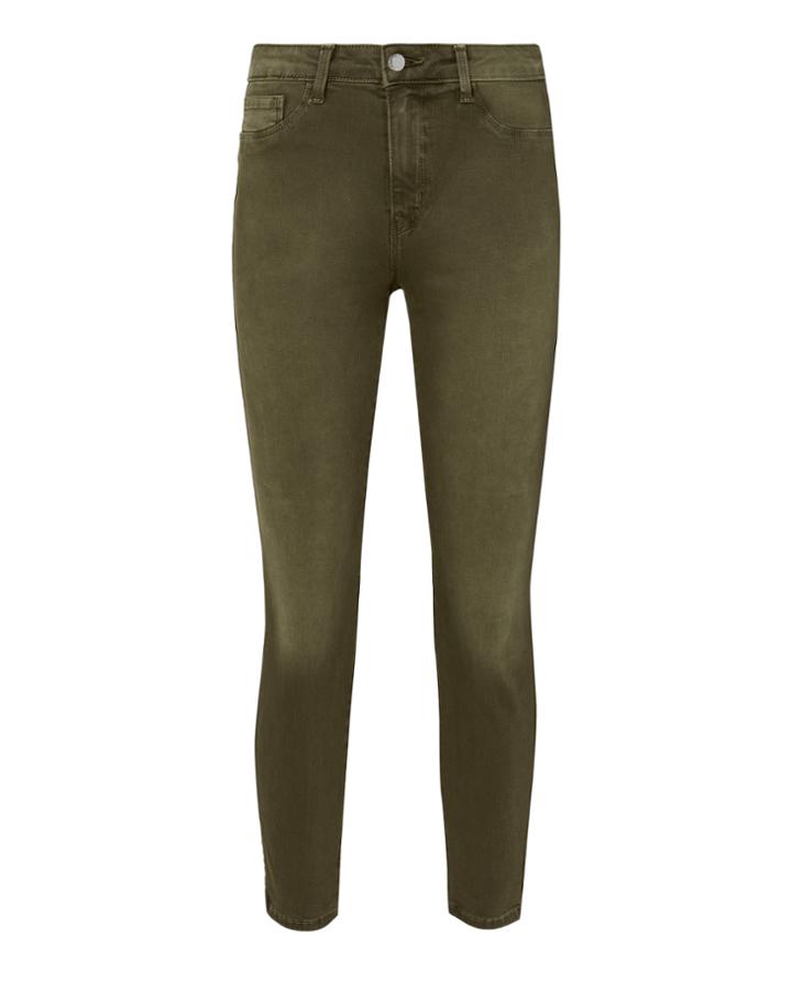 L'agence Margot Army High-rise Ankle Skinny Jeans Olive/army 30